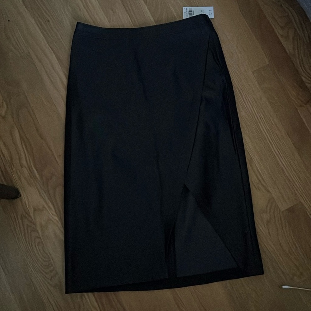 Black Leather Pencil Skirt Midi